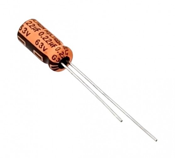 0.22uF 63V Electrolytic Capacitor - Keltron (Min Order Quantity 1 pc for this Product)