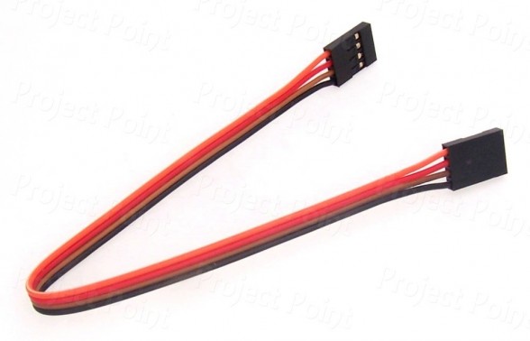 4-Pin Female To Female Jumper Wire Flat Ribbon Cable - 20cm (Min Order Quantity 1 pc for this Product)