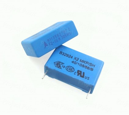 1uF 305VAC Class X2 Box Type Capacitor (Min Order Quantity 1 pc for this Product)