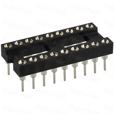 18-Pin High Reliability Machined Contacts IC Socket (Min Order Quantity 1 pc for this Product)