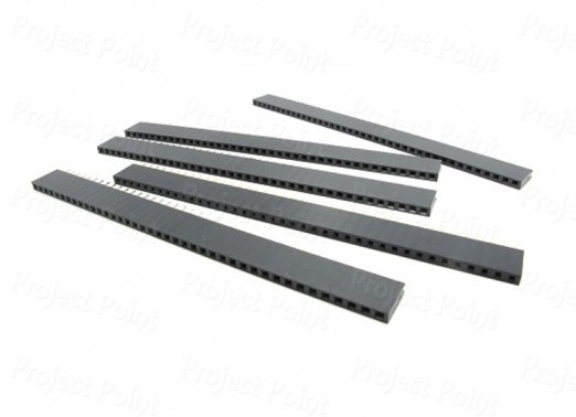 2.54mm 40-Pin Single Row Female Header (Min Order Quantity 1 pc for this Product)