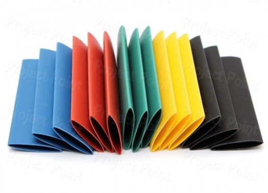 Pre-Cut Heat Shrink Sleeve (Tube) 18mm x 50mm 10 Pcs - Black (Min Order Quantity 1pc for this Product)