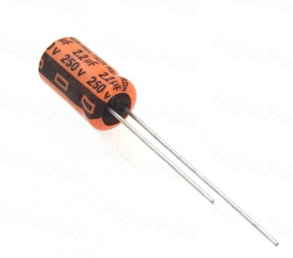 2.2uF 250V High Quality Electrolytic Capacitor - Keltron (Min Order Quantity 1 pc for this Product)