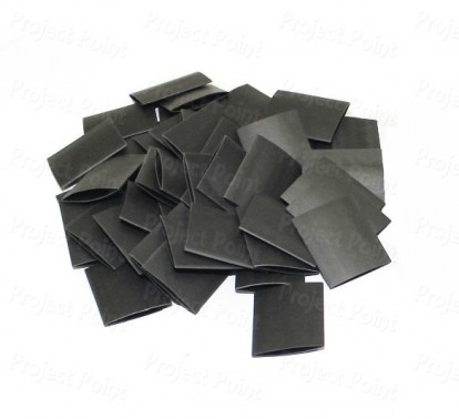 Pre-Cut Heat Shrink Tube 16mm x 50mm Black - 25 Pcs (Min Order Quantity 1pc for this Product)