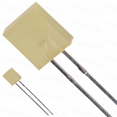 2.5mm x 7mm Rectangular with Flat Top Yellow LED - Low Quality (Min Order Quantity 1 pc for this Product)