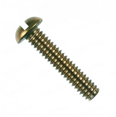 3/16" x 1" Round Head Machine Screw Medium Quality - Golden Plated (Min Order Quantity 1 pc for this Product)