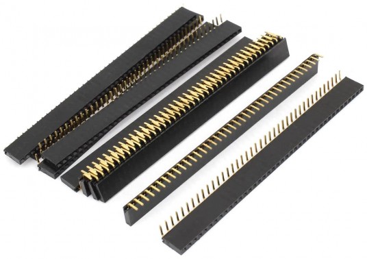 40-Pin Single Row Right Angle Female Header (Min Order Quantity 1 pc for this Product)