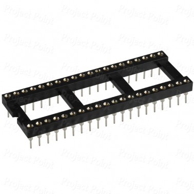 40-Pin Machined Contacts IC Socket - Low Quality (Min Order Quantity 1 pc for this Product)