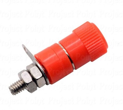 4mm Banana Socket - Speaker Binding Post - Red (Min Order Quantity 1 pc for this Product)