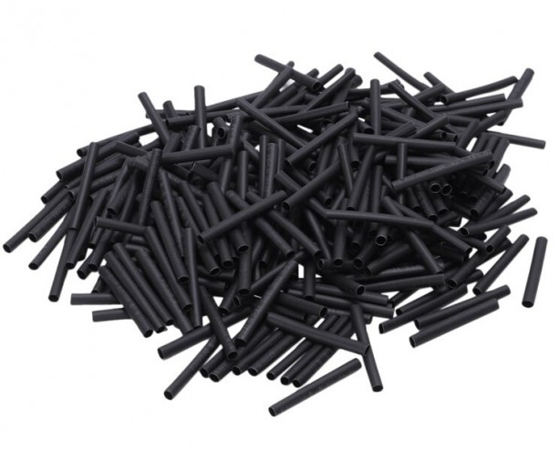 Pre-Cut Heat Shrink Tube 1.5mm x 20mm Black - 100 Pcs (Min Order Quantity 1 pc for this Product)