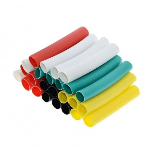 Pre-Cut Heat Shrink Tube 5mm x 50mm Assorted - 100pcs (Min Order Quantity 1 pac for this Product)
