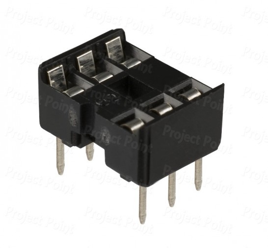 6-Pin Low Cost IC Socket (Min Order Quantity 1 pc for this Product)