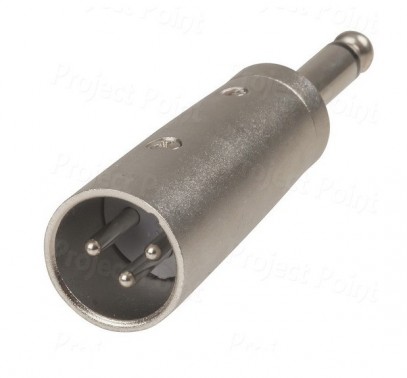 3-Pin XLR Male to 6.35mm Mono Plug Adapter - Medium Quality (Min Order Quantity 1 pc for this Product)