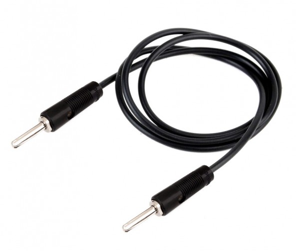 4mm Banana Plug to Banana Plug Cable - 10A 30cm Black (Min Order Quantity 1 pc for this Product)