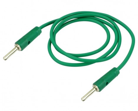 4mm Banana Plug to Banana Plug Cable - 6A 40cm Green (Min Order Quantity 1pc for this Product)