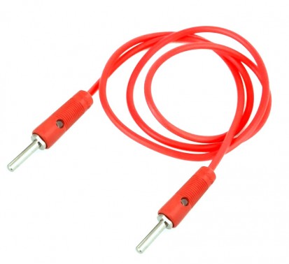 4mm Banana Plug to Banana Plug Cable - 6A 80cm Red (Min Order Quantity 1pc for this Product)