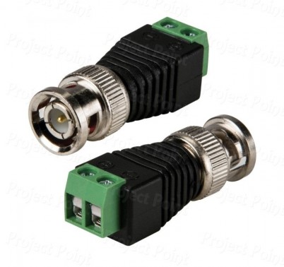 BNC Male to Screw Terminals Adapter (Min Order Quantity 1 pc for this Product)