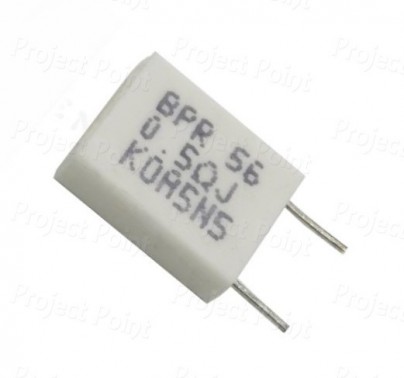 0.5 Ohm 5W Non-inductive Ceramic Cement Resistor - BPR56 (Min Order Quantity 1 pc for this Product)