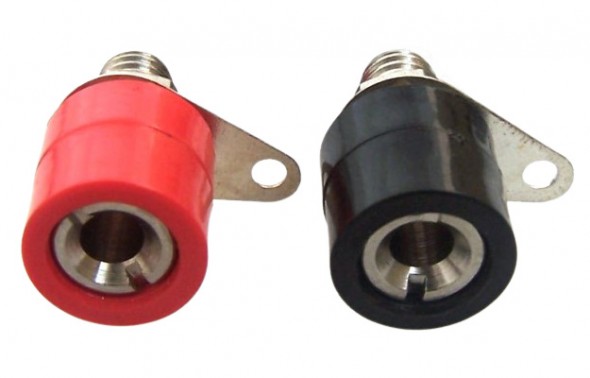 4mm Banana Socket High Quality - Red Black Pair (Min Order Quantity 1 pc for this Product)