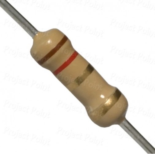 1.2 Ohm 1W Carbon Film Resistor 5% - High Quality (Min Order Quantity 1 pc for this Product)