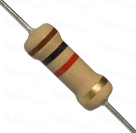 1K Ohm 1W Carbon Film Resistor 5% - High Quality (Min Order Quantity 1 pc for this Product)