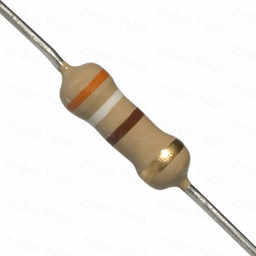 390 Ohm 1W Carbon Film Resistor 5% - High Quality (Min Order Quantity 1 pc for this Product)