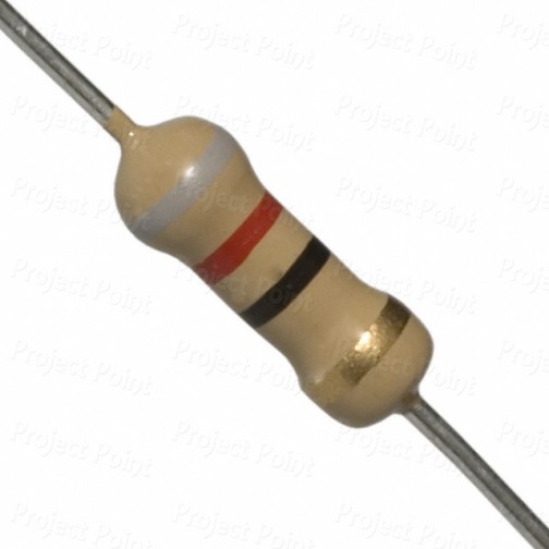 82 Ohm 1W Carbon Film Resistor 5% - High Quality (Min Order Quantity 1 pc for this Product)