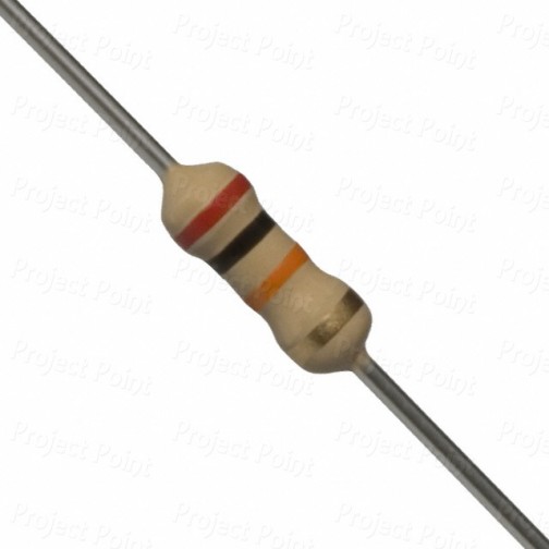 20K Ohm 0.25W Carbon Film Resistor 5% - High Quality (Min Order Quantity 1 pc for this Product)