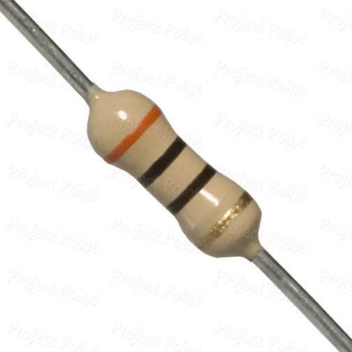 30 Ohm 0.25W Carbon Film Resistor 5% - High Quality (Min Order Quantity 1 pc for this Product)