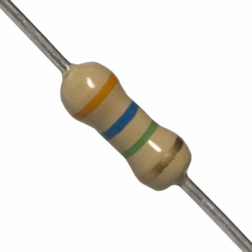 3.6M Ohm 0.25W Carbon Film Resistor 5% - Medium Quality (Min Order Quantity 1 pc for this Product)