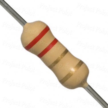 2.2 Ohm 2W Carbon Film Resistor 5% - High Quality (Min Order Quantity 1 pc for this Product)