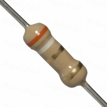 3.9 Ohm 2W Carbon Film Resistor 5% - High Quality (Min Order Quantity 1 pc for this Product)