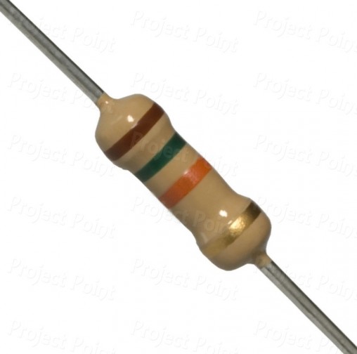 15K Ohm 0.5W Carbon Film Resistor 5% - High Quality (Min Order Quantity 1 pc for this Product)