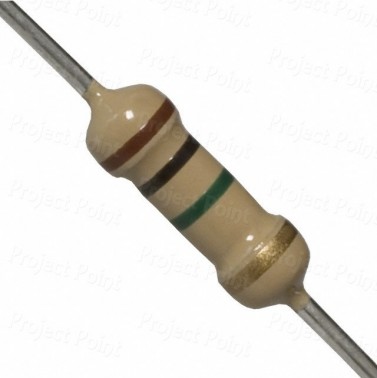 1M Ohm 0.5W Carbon Film Resistor 5% - Medium Quality (Min Order Quantity 1pc for this Product)