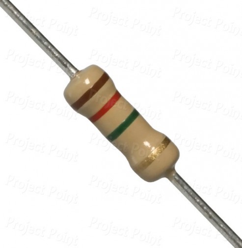 1.2M Ohm 0.5W Carbon Film Resistor 5% - High Quality (Min Order Quantity 1 pc for this Product)