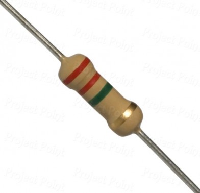 2.2M Ohm 0.5W Carbon Film Resistor 5% - Medium Quality (Min Order Quantity 1pc for this Product)