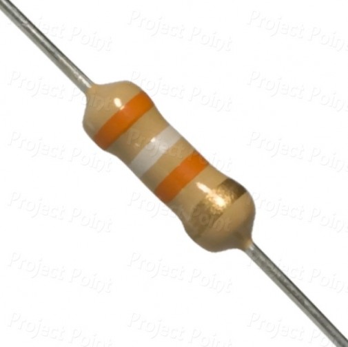 39K Ohm 0.5W Carbon Film Resistor 5% - High Quality (Min Order Quantity 1 pc for this Product)