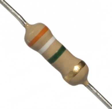 3.9M Ohm 0.5W Carbon Film Resistor 5% - Medium Quality (Min Order Quantity 1pc for this Product)