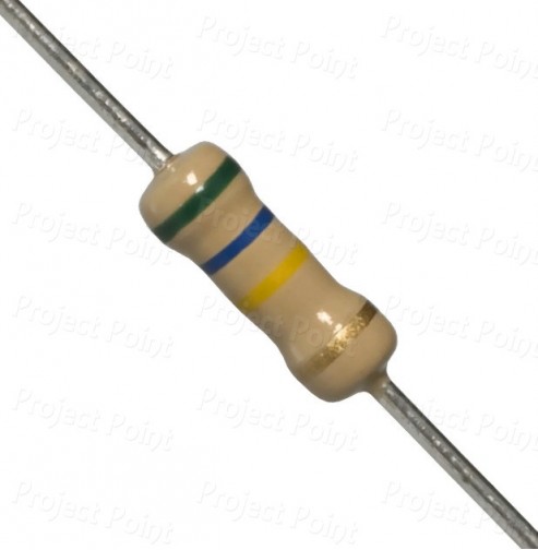 560K Ohm 0.5W Carbon Film Resistor 5% - High Quality (Min Order Quantity 1 pc for this Product)