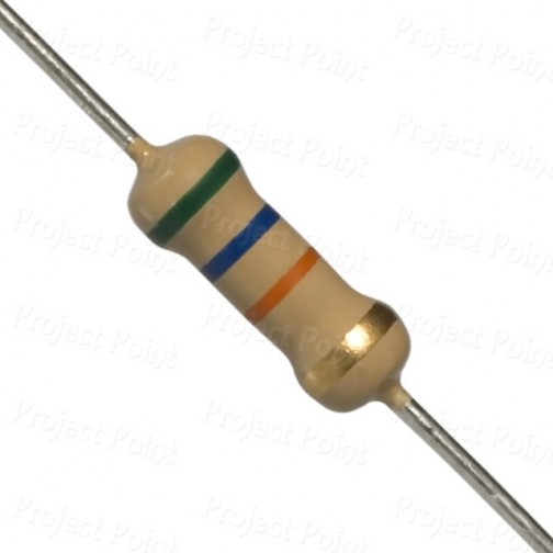 56K Ohm 0.5W Carbon Film Resistor 5% - High Quality (Min Order Quantity 1 pc for this Product)