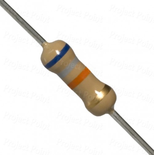 68K Ohm 0.5W Carbon Film Resistor 5% - High Quality (Min Order Quantity 1 pc for this Product)