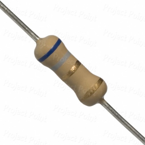 6.8 Ohm 0.5W Carbon Film Resistor 5% - High Quality (Min Order Quantity 1 pc for this Product)