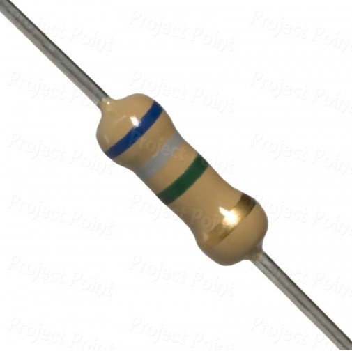 6.8M Ohm 0.5W Carbon Film Resistor 5% - High Quality (Min Order Quantity 1 pc for this Product)