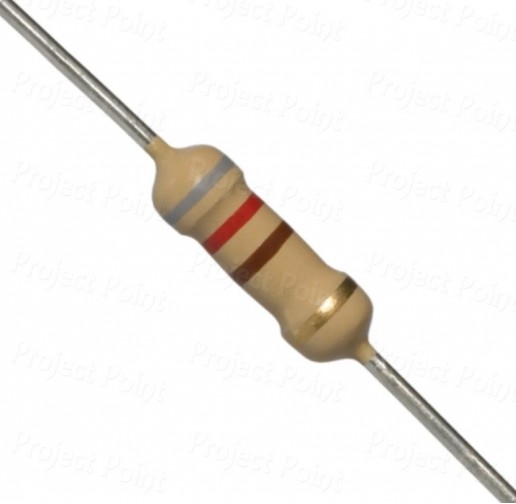 820 Ohm 0.5W Carbon Film Resistor 5% - High Quality (Min Order Quantity 1 pc for this Product)