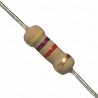 4.7K Ohm 0.5W Carbon Film Resistor 5% - Medium Quality (Min Order Quantity 1pc for this Product)