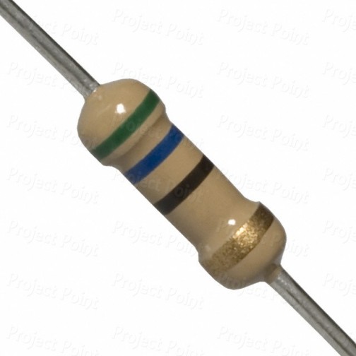 56 Ohm 0.5W Carbon Film Resistor 5% - Medium Quality (Min Order Quantity 1 pc for this Product)