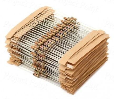 Vishay Resistors Pack - 61 Values Assorted CFR 5% 0.25W 305 Pcs (10 To 1M Ohm) (Min Order Quantity 1pc for this Product)