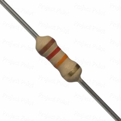 12K Ohm 0.25W Carbon Film Resistor 5% - High Quality (Min Order Quantity 1 pc for this Product)