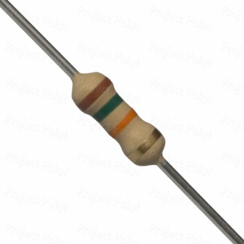 15K Ohm 0.25W Carbon Film Resistor 5% - High Quality (Min Order Quantity 1 pc for this Product)