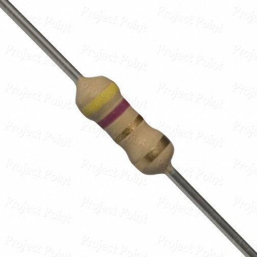 4.7 Ohm 0.25W Carbon Film Resistor 5% - High Quality (Min Order Quantity 1 pc for this Product)